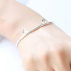 925 Sterling Sliver Cat Ear Bangle 1pc - As Shown In Figure - One Size