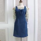 Lace Up Front Dungaree Dress