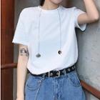 Short-sleeve Coin Accent T-shirt