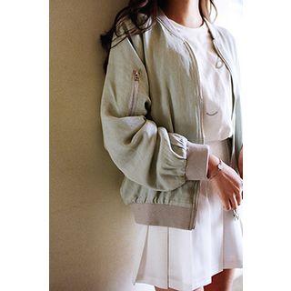 Dolman-sleeve Flight Jacket