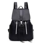 Zip Detail Lightweight Backpack Black - One Size