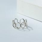 Circle Sterling Silver Open Ring Silver - One Size