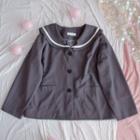 Sailor Collar Button-up Jacket
