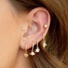 Set Of 4: Rhinestone Drop Earring Tz00078 - Gold - One Size