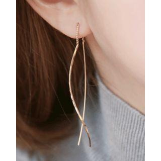 Wavy Dual-bar Earrings