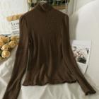 Cowl-neck Slim-fit Top In 5 Colors