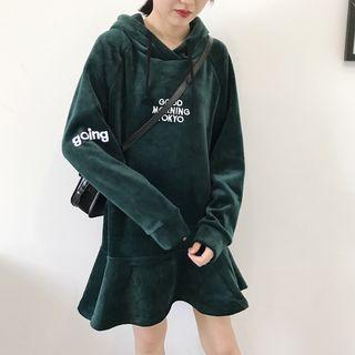Ruffle Hem Hoodie Top