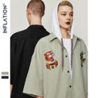 Couple Loose-fit Embroidered Shirt