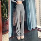 Straight-leg Tie-waistband Pants