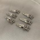 Set Of 6: Rhinestone Butterfly Hair Clip As Shown In Figure - One Size