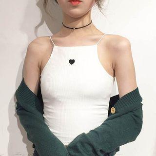 Heart Embroidered Camisole Top