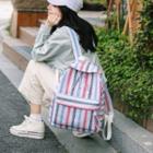 Plaid Lightweight Backpack With Pouch