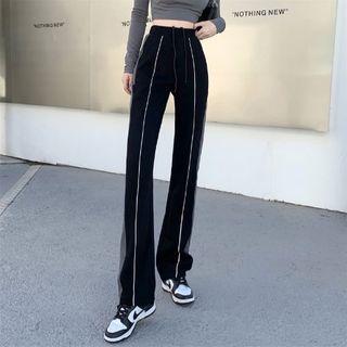 High Waist Loose Fit Sweatpants Black - One Size