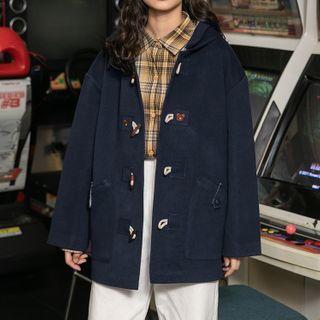 Toggle-front Hooded Coat