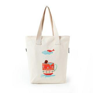 Bathing Cup Canvas Tote Bag