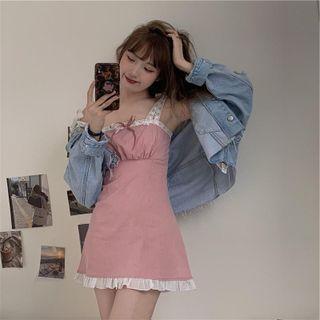Lace Trim Mini A-line Dress (various Designs)