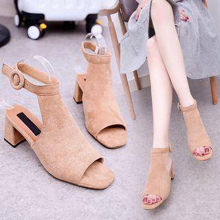 Chunky Heel High Top Sandals