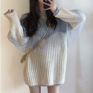 Paneled Oversized Sweater