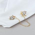 Rhinestone Ear Cuff Clip-on Earring 1 Pc - A Shown In Figure - One Size