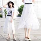 Swan Sheer Midi Skirt