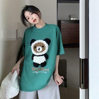 Short-sleeve Panda Detail T-shirt