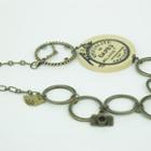 Old Vintage Circles Long Necklace One Size
