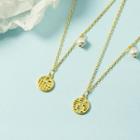 Chinese Characters Pendant Faux Pearl Alloy Necklace (various Designs)