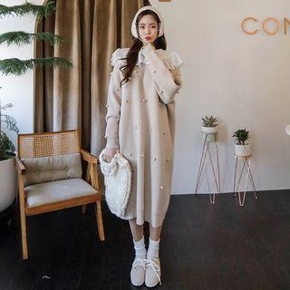 Round-neck Pompom Knit Dress