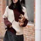 Cow Pattern Cable Knit Sweater