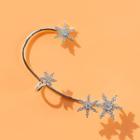 Snowflake Alloy Earring 1 Pc - Silver - One Size