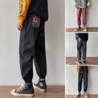 Floral Embroidered Jogger Pants