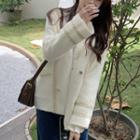 Double Breasted Knit Jacket Almond - One Size