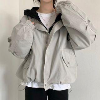 Cargo Cropped Trench Jacket