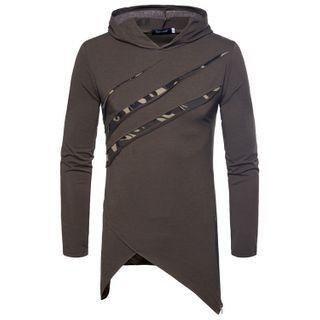 Irregular Hem Zip Detail Hoodie