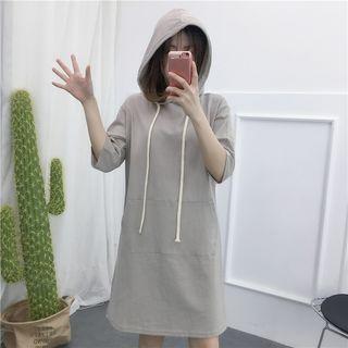 3/4-sleeve Hoodie Dress
