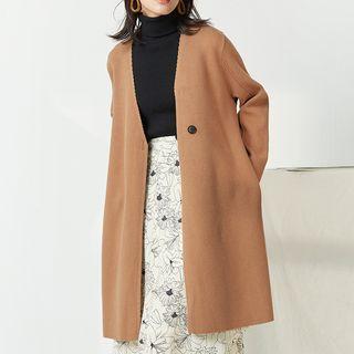 Double-button Knit Cardigan