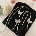 Butterfly / Faux Pearl Headpiece / Set