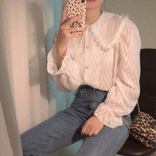 Chevron Sheer Blouse