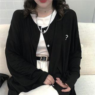 Puff-sleeve Cardigan As Shown In Figure - One Size