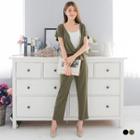 Comfort Wide V-neck Jumpsuit
