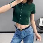 Short-sleeved Crop Shirt