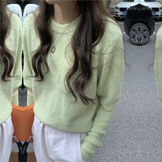 Set: Elbow-sleeve Sweater + Oversleeves