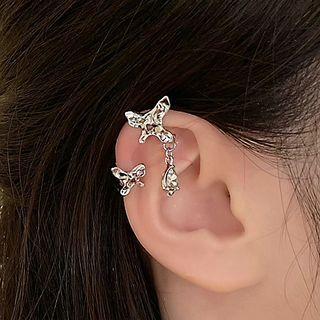 Butterfly Rhinestone Alloy Cuff Earring / Set