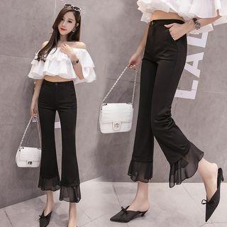 Lace Bell-sleeve Wide Leg Pants