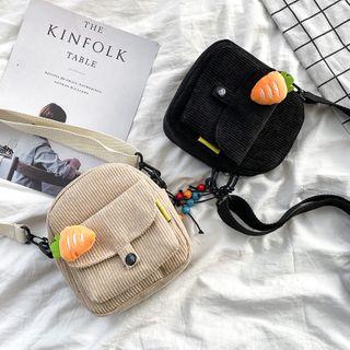 Corduroy Zipped Crossbody Bag