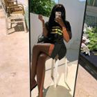 Letter Print Tie-waist T-shirt Dress
