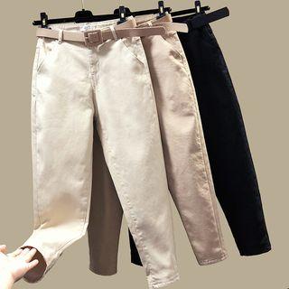 Fleece-lined Cropped Pants