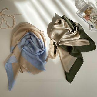 Two-tone Silky Scarf