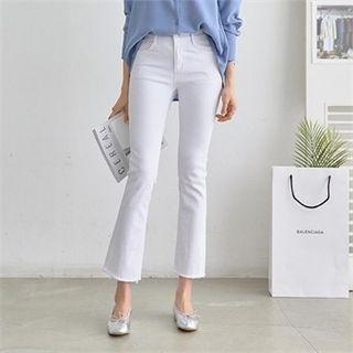 Stretchy Slim Boot-cut Pants