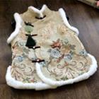 Traditional Chinese Floral Embroidered Frog Button Vest